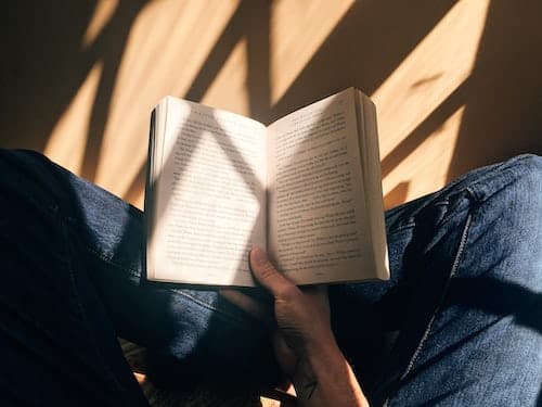 Man reading a book